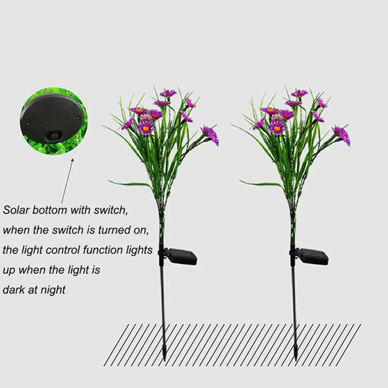 Solar LED Flower Garden Lights β Waterproof Outdoor Yard & Patio Stake Lamps