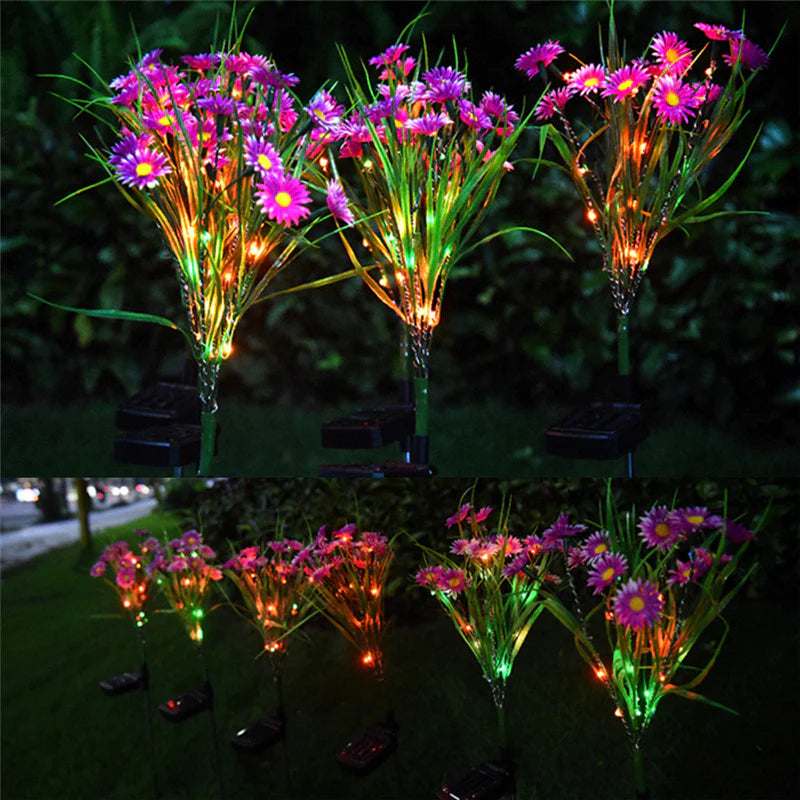 Solar LED Flower Garden Lights β Waterproof Outdoor Yard & Patio Stake Lamps