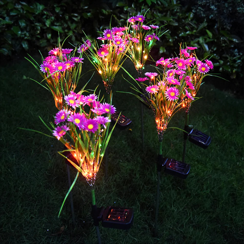 Solar LED Flower Garden Lights β Waterproof Outdoor Yard & Patio Stake Lamps