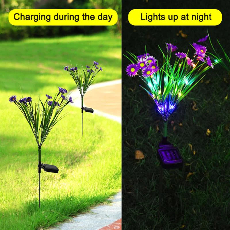Solar LED Flower Garden Lights β Waterproof Outdoor Yard & Patio Stake Lamps