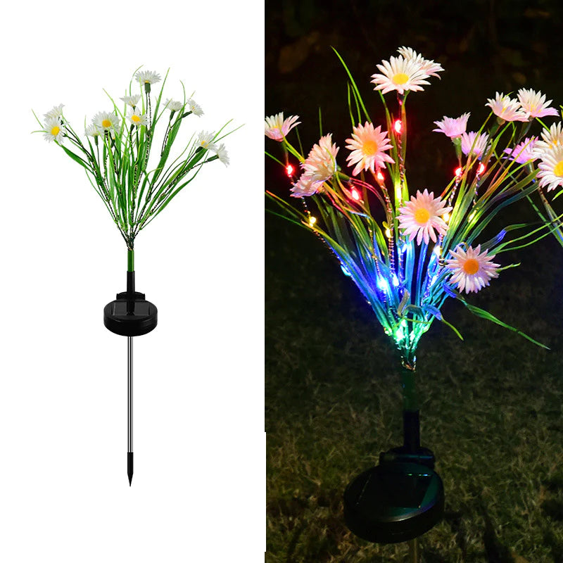 Solar LED Flower Garden Lights β Waterproof Outdoor Yard & Patio Stake Lamps