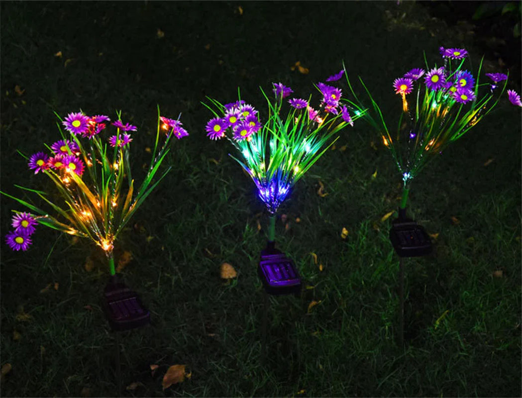 Solar LED Flower Garden Lights β Waterproof Outdoor Yard & Patio Stake Lamps