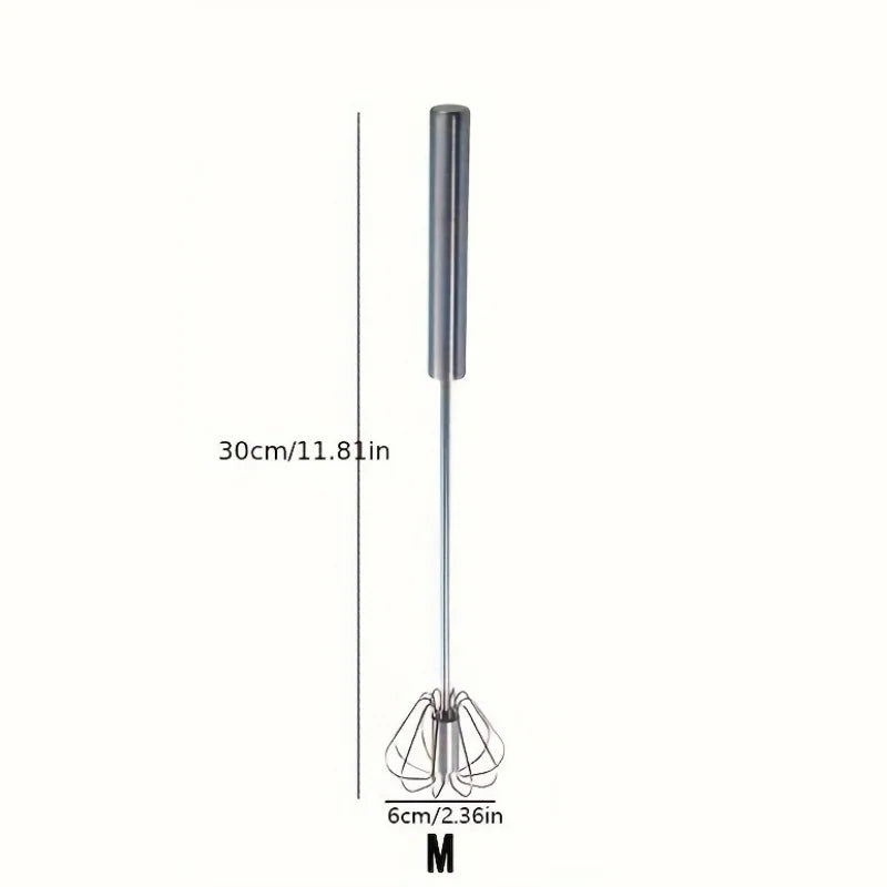 Stainless Steel Semi-Automatic Egg Beater – Durable Handheld Mixer for Effortless Egg, Cream & Batter Mixing | Kitchen Baking Tool