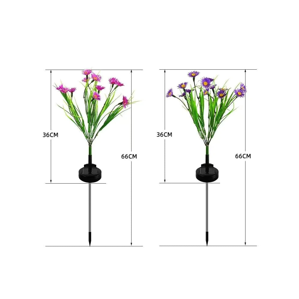 Solar LED Flower Garden Lights β Waterproof Outdoor Yard & Patio Stake Lamps