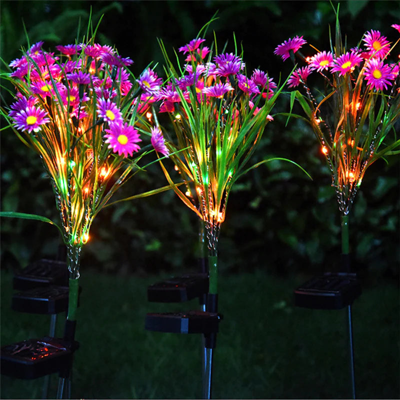 Solar LED Flower Garden Lights β Waterproof Outdoor Yard & Patio Stake Lamps