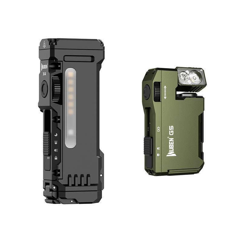 Wuben X4 | 1500 Lumens Multifunction LED Flashlight with RGB Mood Light & Side Camping Lamp