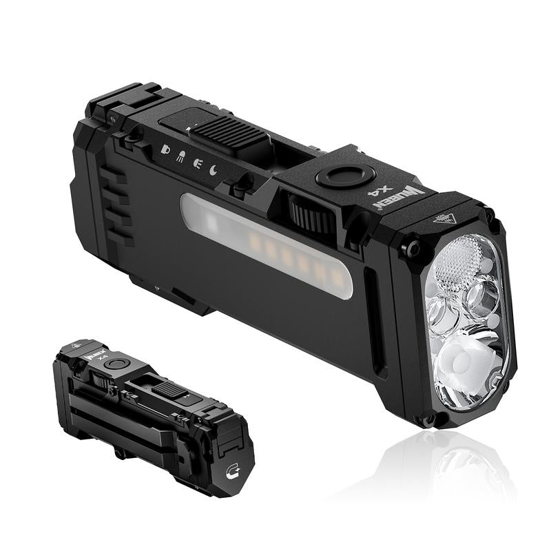 Wuben X4 | 1500 Lumens Multifunction LED Flashlight with RGB Mood Light & Side Camping Lamp