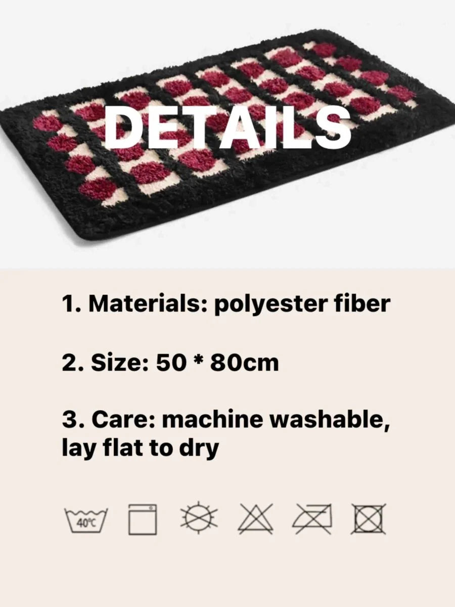 WhimsyDots Bath Mat – Ultra Soft Comfort Anti-Slip