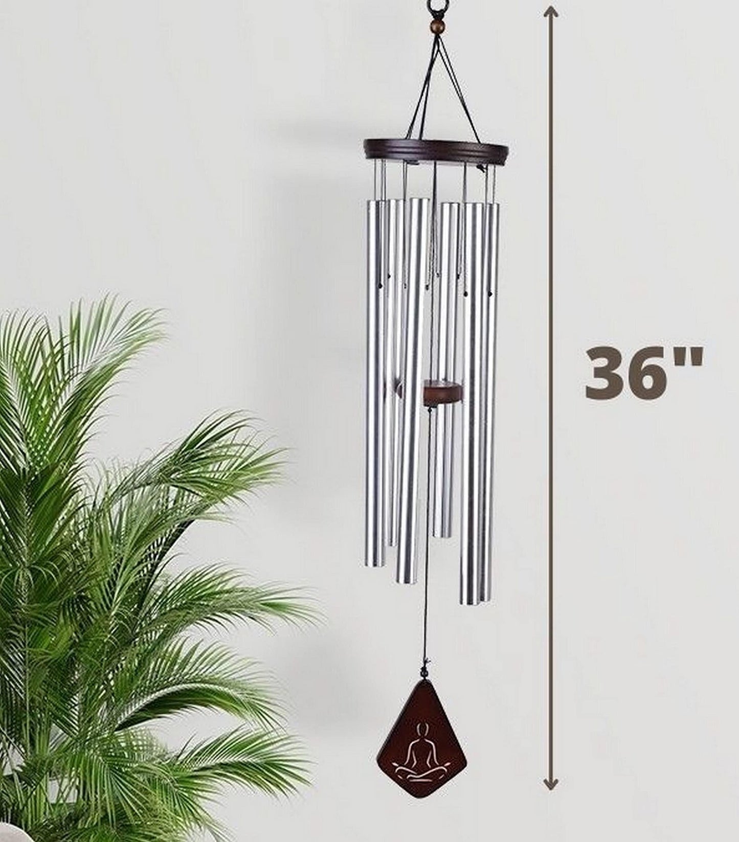 HarmonyTones 36-Inch Deep Resonance Wind Chimes – Large Outdoor Chimes for Garden, Patio & Yoga