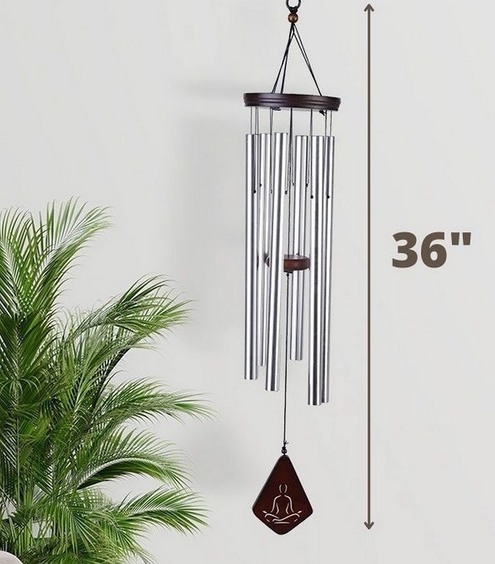 HarmonyTones 36-Inch Deep Resonance Wind Chimes – Large Outdoor Chimes for Garden, Patio & Yoga