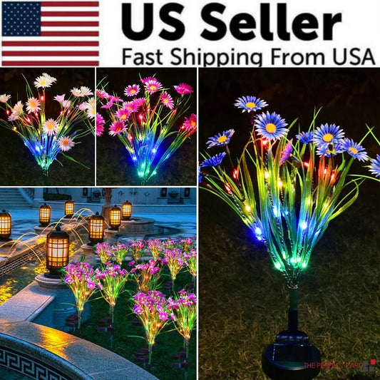 Solar LED Flower Garden Lights – Waterproof Outdoor Yard & Patio Stake Lamps