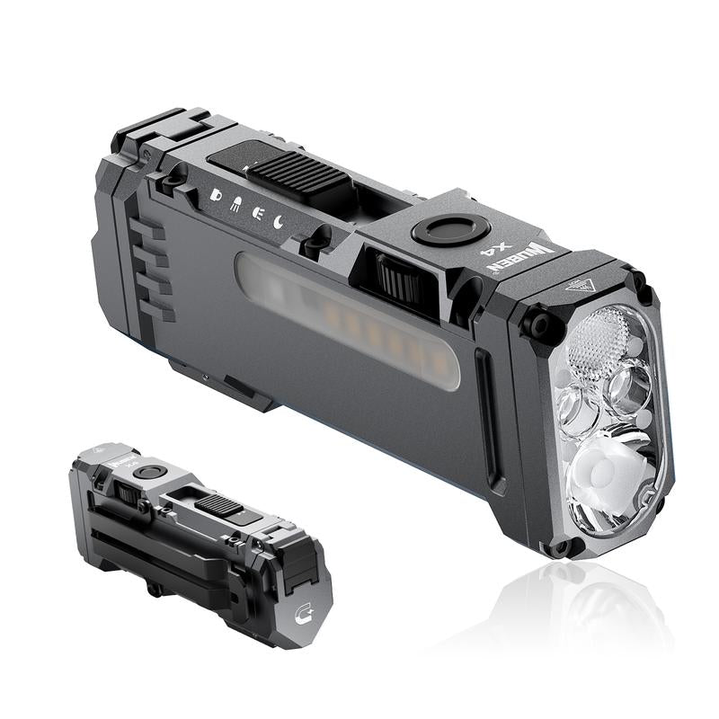 Wuben X4 | 1500 Lumens Multifunction LED Flashlight with RGB Mood Light & Side Camping Lamp