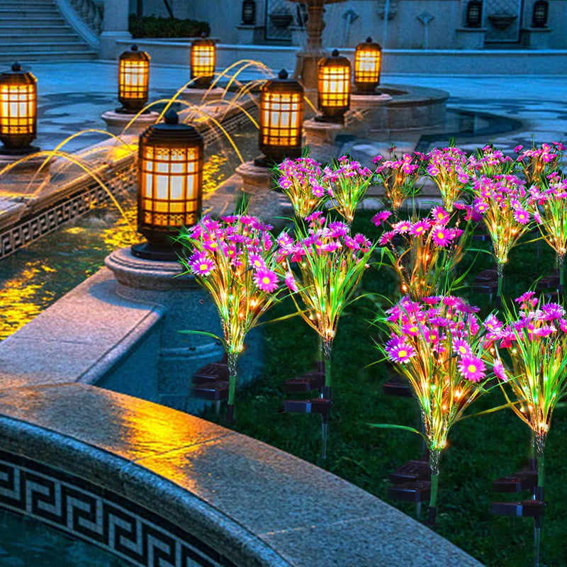 Solar LED Flower Garden Lights – Waterproof Outdoor Yard & Patio Stake Lamps